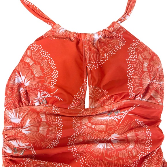 New! Bathing Suit - 1 Piece Women’s XL. Orange and White with Adjustable Straps. - Picture 5 of 8